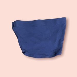 Regular Navy Blue Crop Top